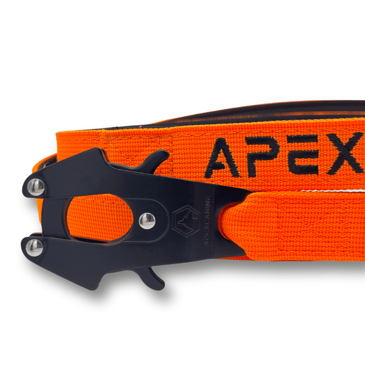 ApexCanine 1.4m Tactical Swivel Dog Lead -  In colour Orange - photo on white background